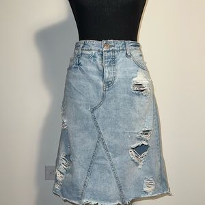 Free People denim skirt